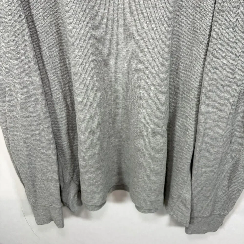 Nike Air Jordan Long Sleeve Thermal T Shirt Men 3XL Gray Waffle Knit Embroidered